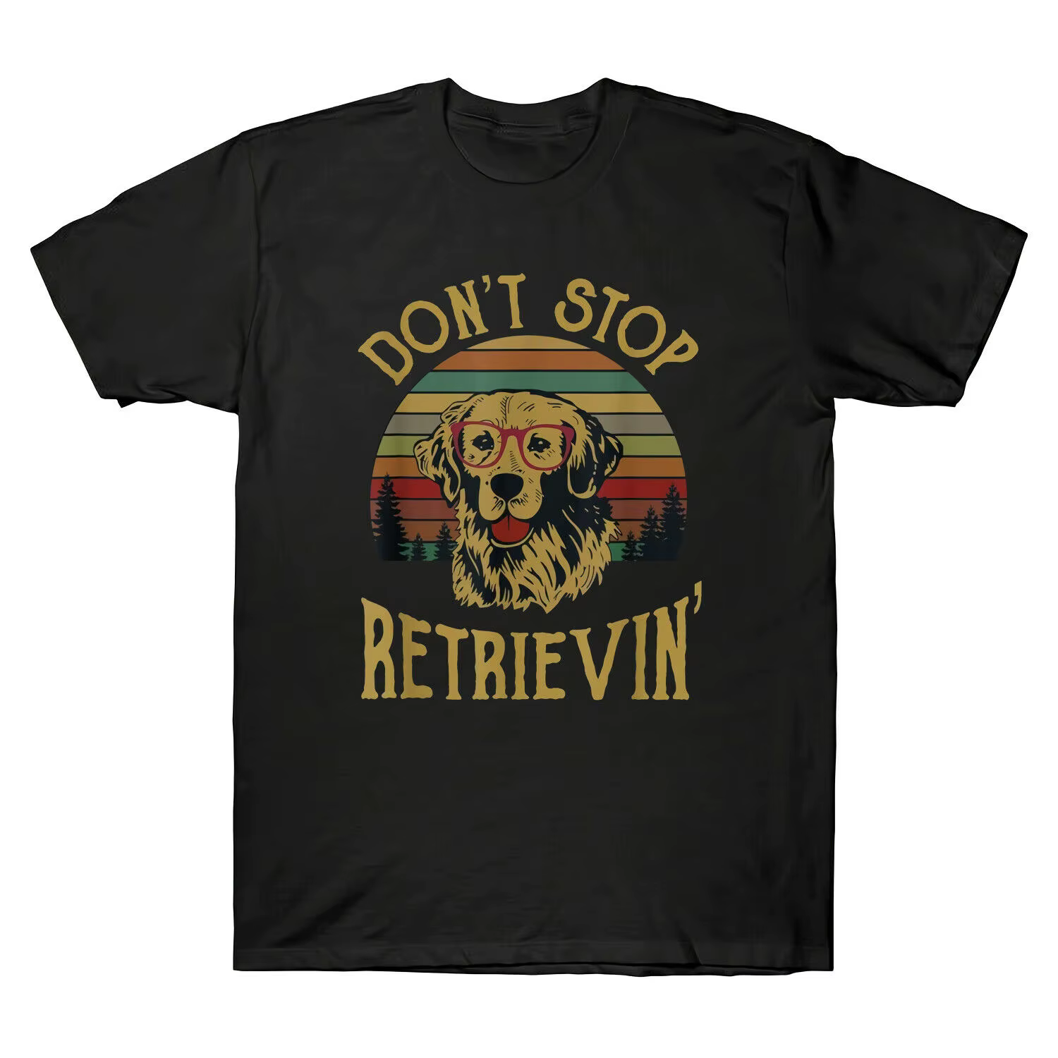 T-shirt Don't Stop Retrievin pour homme, streetwear vintage, en coton, hip hop, esthétique, été