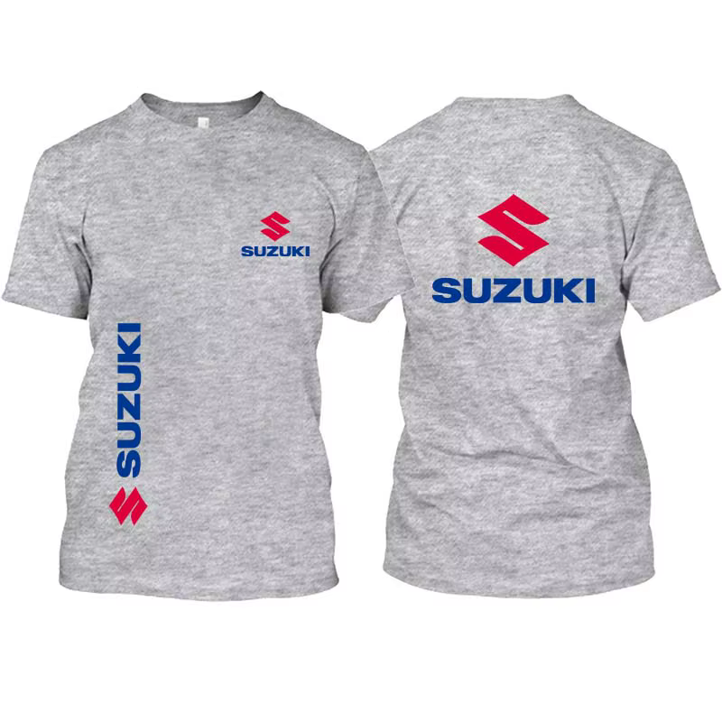 T-shirt d'été en pur coton pour hommes et femmes, avec logo Suzuki, pour compétition d'équipe de mot