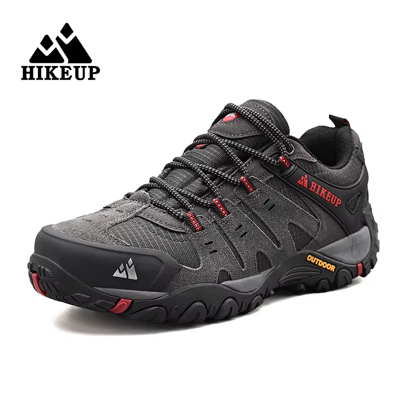 HIKEUP chaussures de randonnée pour hommes chaussures d'extérieur en daim et cuir résistant à l'usur
