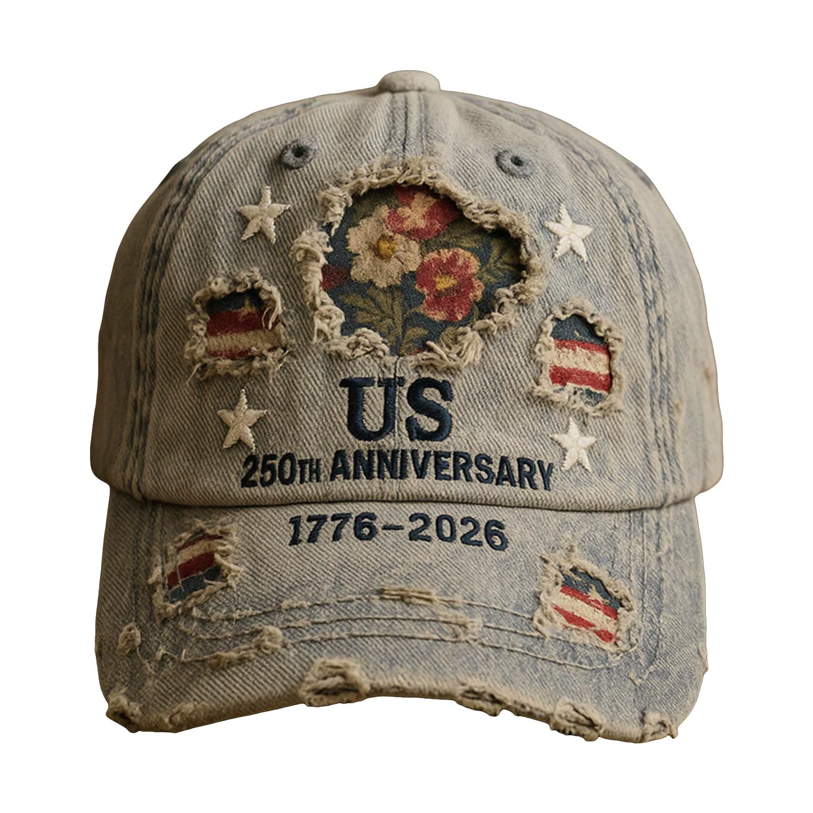 Casquette de course vintage effet vieilli avec drapeau américain pour hommes et femmes, casquette de