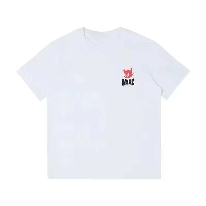 T-shirt à manches courtes en pur coton WAAC, élégant et polyvalent, adapté à toutes les saisons, str