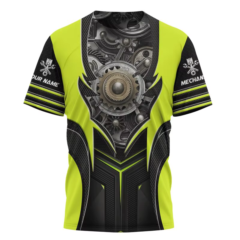T-shirt vintage pour homme, vêtements d'été, nom personnalisé, impression 3D, réparateur, style stre