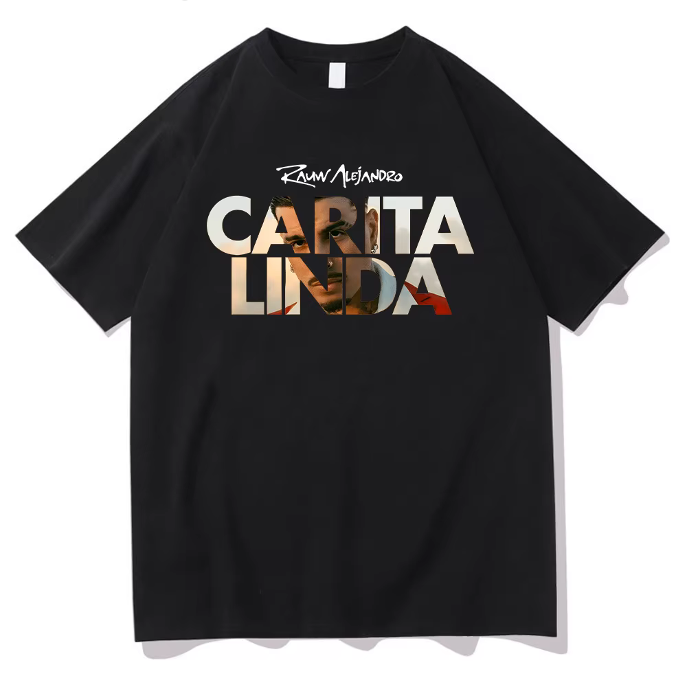 Rauw Alejandro Carita Linda 2025 t-shirt hommes femmes vêtements rétro mode surdimensionné coton t-s