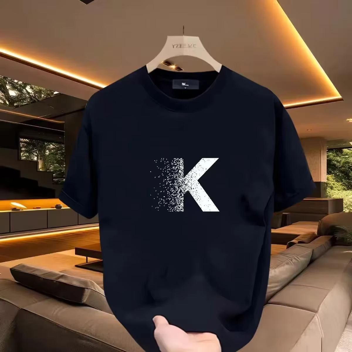T-shirt d'été à manches courtes pour hommes, imprimé sur le thème des tendances sportives, vêtements