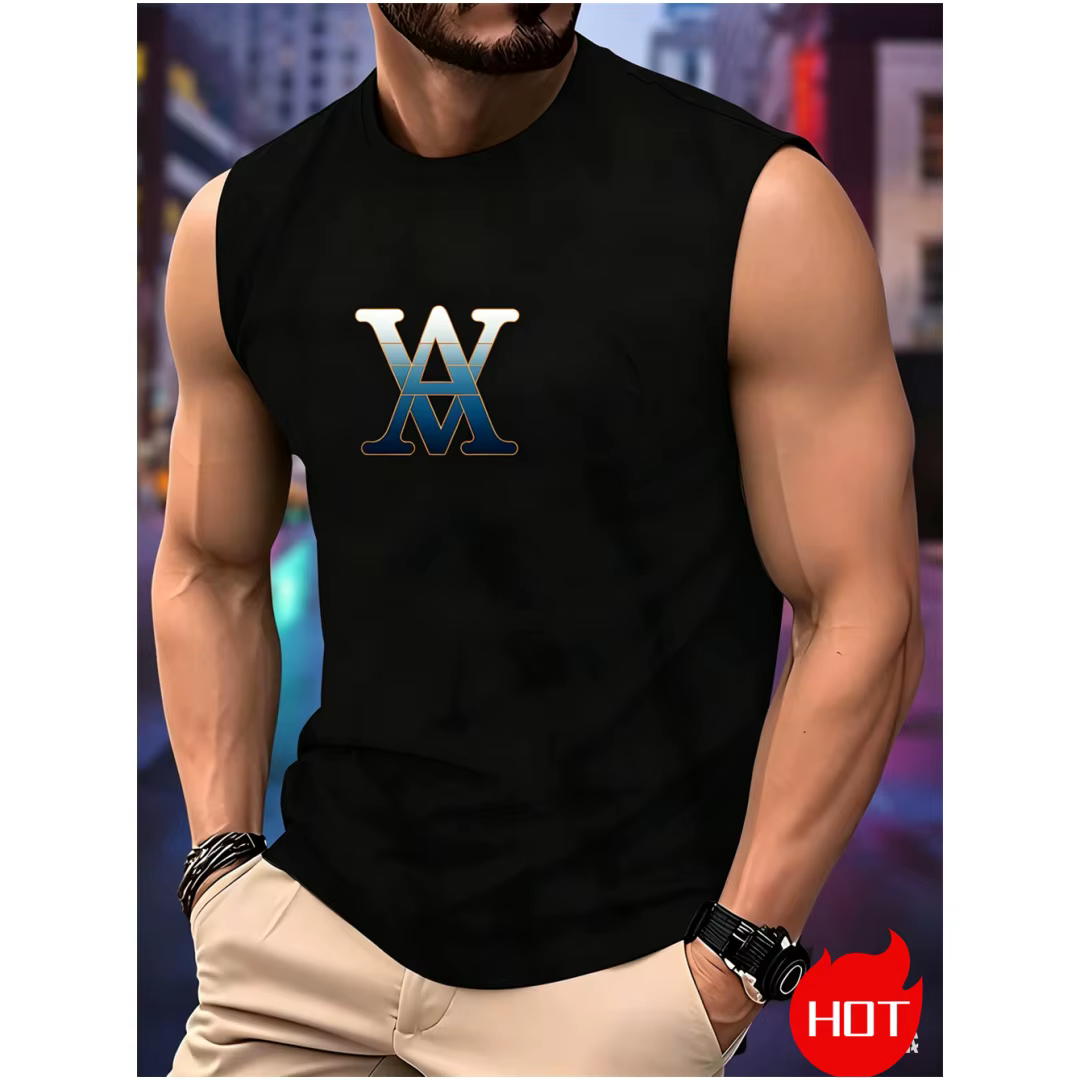 T-shirt sans manches pour homme, t-shirts et débardeurs d'été pour hommes, hauts rétro de style urba