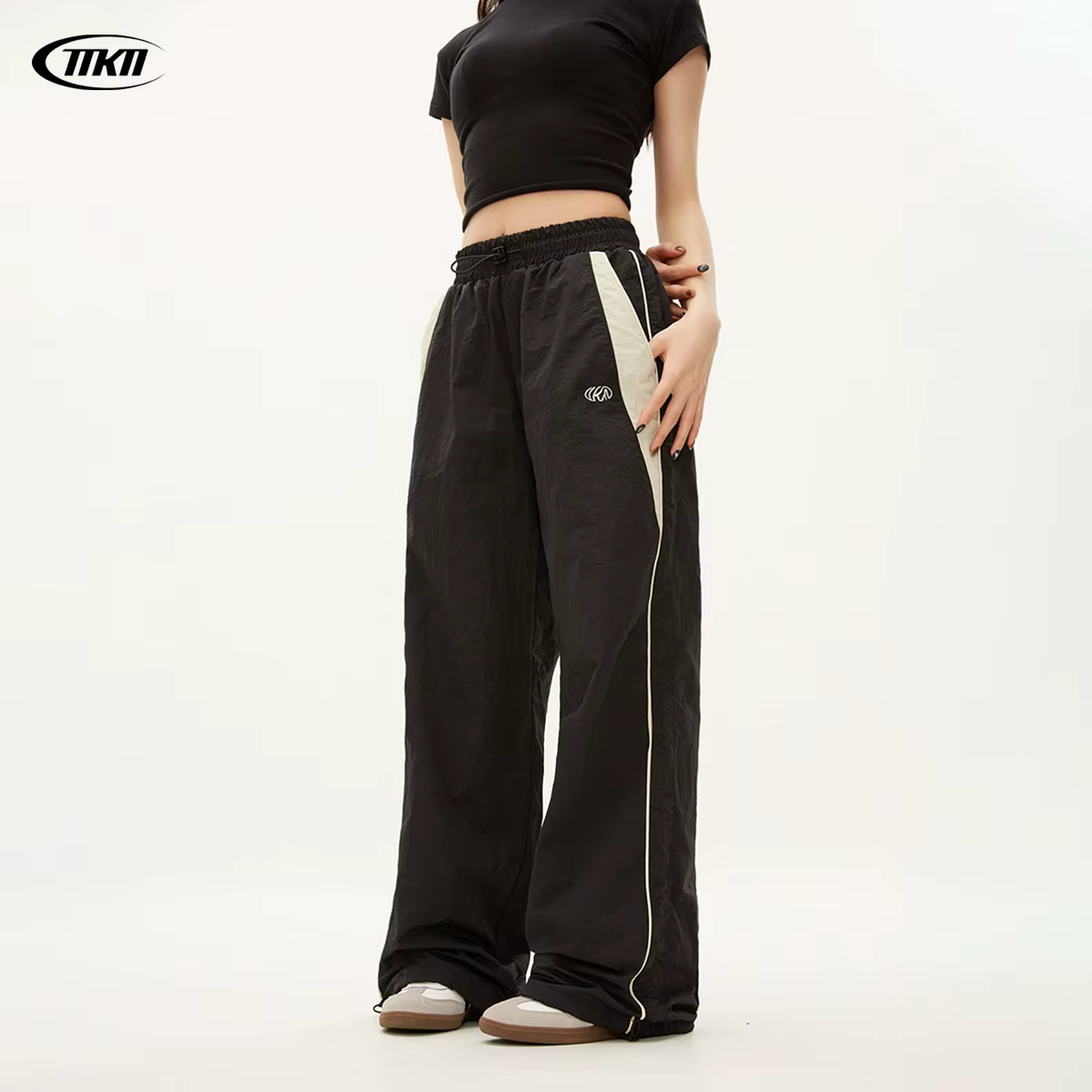 Pantalon de jogging décontracté pour femmes, mode Streetwear, surdimensionné, sport, jambes larges, 