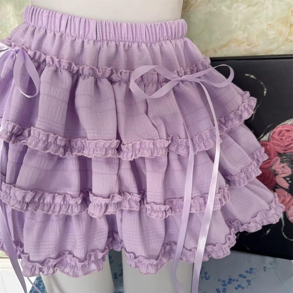 Jupe femme été 2025 nouveau Vintage femme bas mode coréenne jupe short femme vêtements violet Mini j