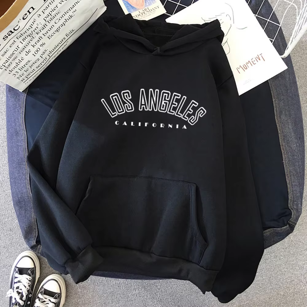 Los Angeles sweats à capuche lettre impression sweats hommes femmes Los Angeles décontracté à manche
