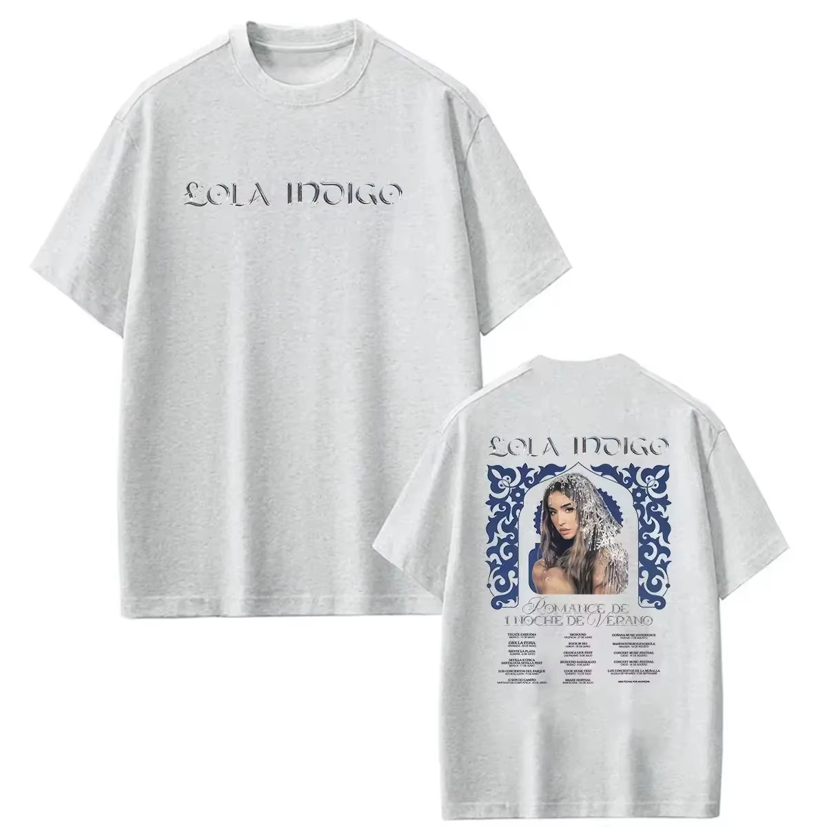 Lola Indigo Tour 2026 T-shirt graphique pour hommes et femmes, vêtements à la mode Harajuku, T-shirt