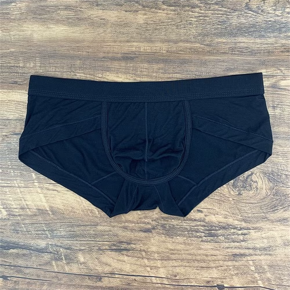 Sous-vêtements sexy en modal rose pour hommes, simples et confortables, caleçons à poche convexe en 