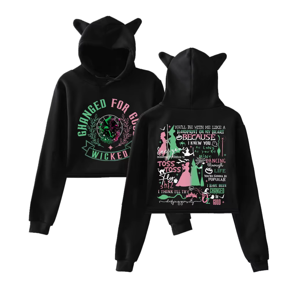 Wicked Changed For Good Defy Gravity Vintage 90s Streetwear Hoodie, Fashion Merch Hoodies, PVD for G