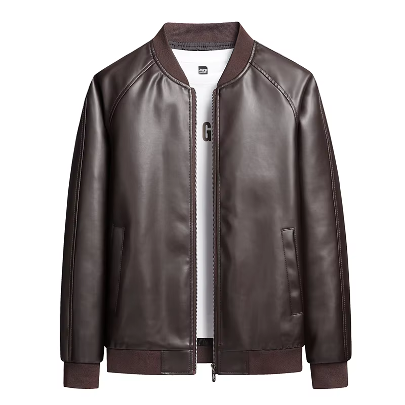 Veste en similicuir pour homme, tendance printemps-automne, style business décontracté, pour le quot
