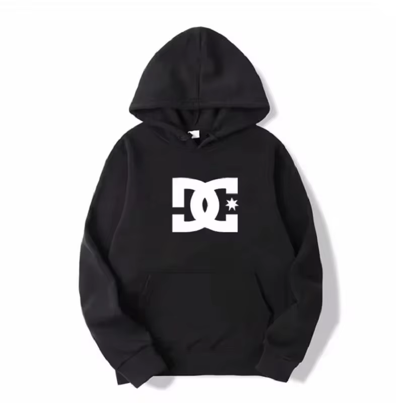 DC Letter Sweat à capuche pour hommes et femmes Mode Simple Sweat à manches longues Automne et hiver