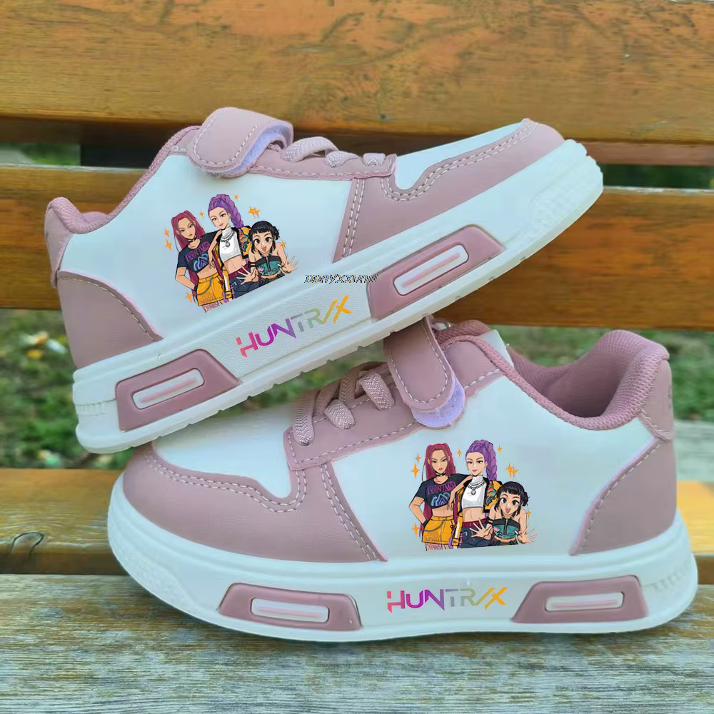 Kpop Demon Hunter Basket Shoes, chaussures de tennis mignonnes, chaussures blanches, baskets décontr