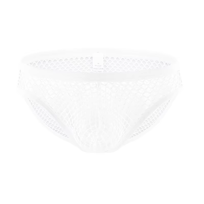 Sous-vêtements creux Sexy hommes slips résille Transparent homme maille pénis poche caleçon hombre c