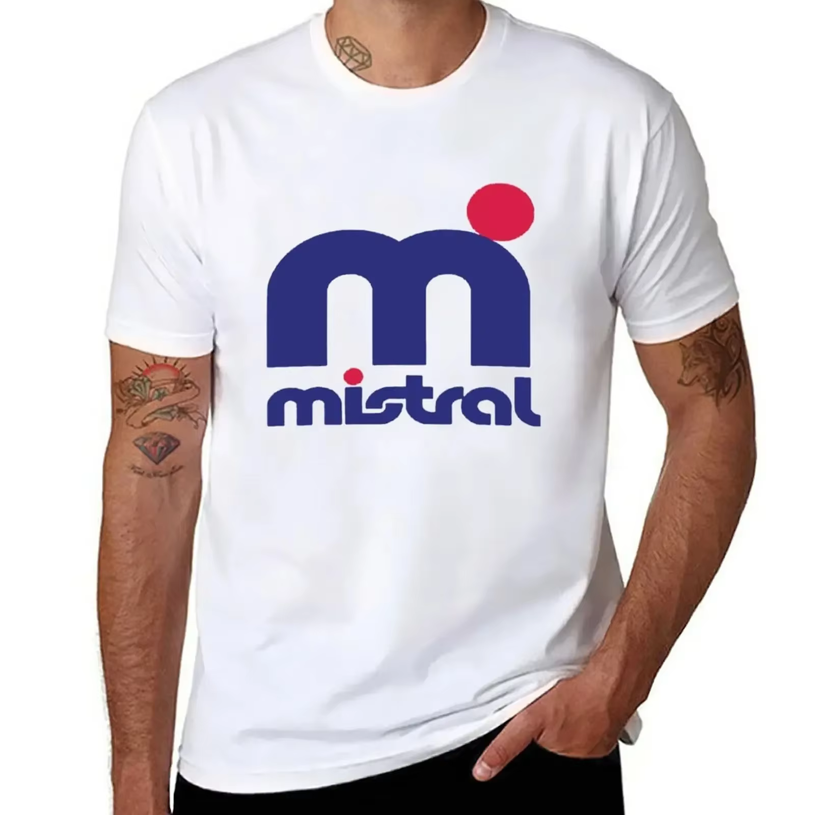 Hommes femmes Mistral surf T-shirt été coton T-shirt surdimensionné noir à manches courtes T-shirt m