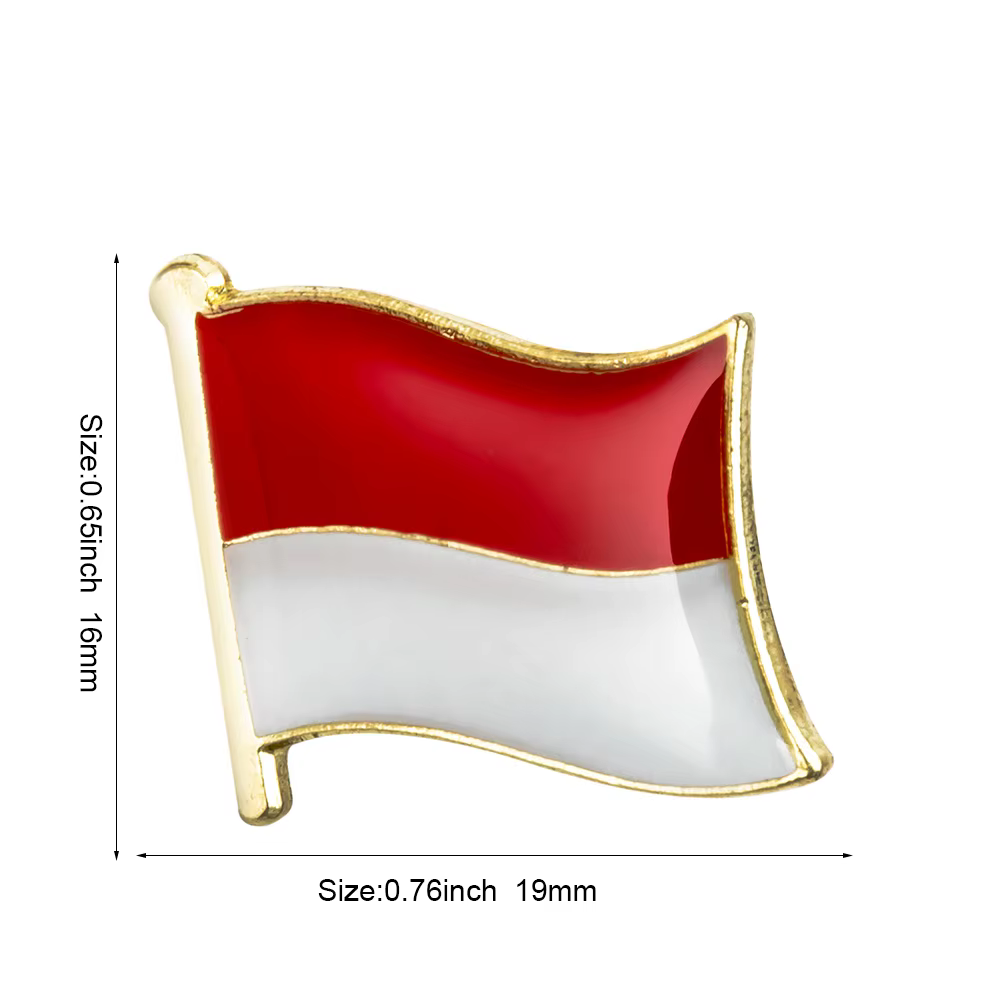 Badge drapeau de Monaco, épingle à revers pour sac à dos