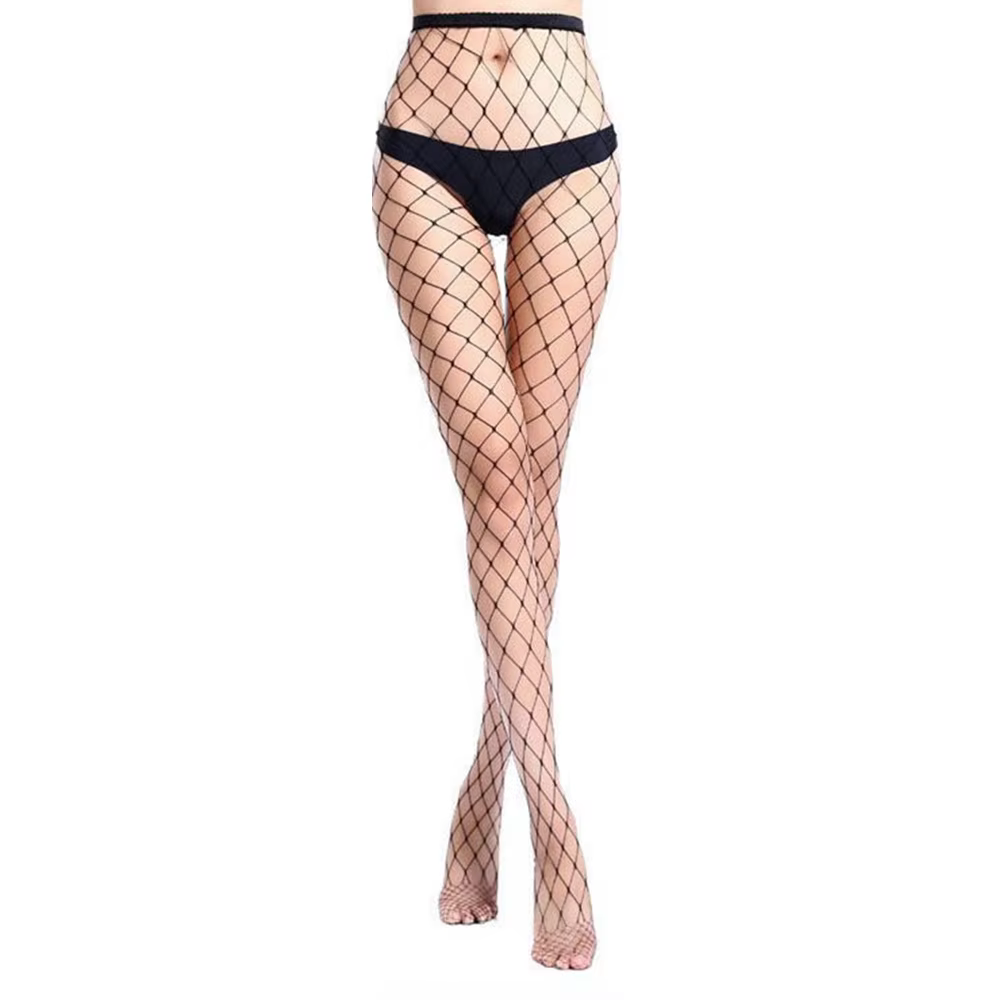 4 trous bas creux filet de poisson collants maille Nylon collants noir résille femmes Sexy été cuiss