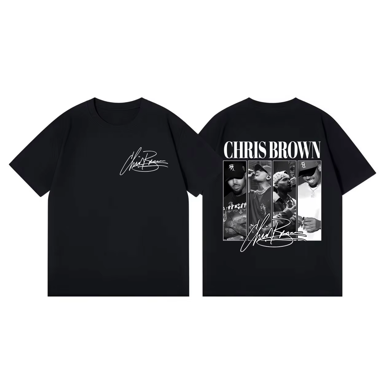 T-shirts Chris Brown Eclipse Tour 2026 pour hommes et femmes, style hip-hop vintage, manches courtes