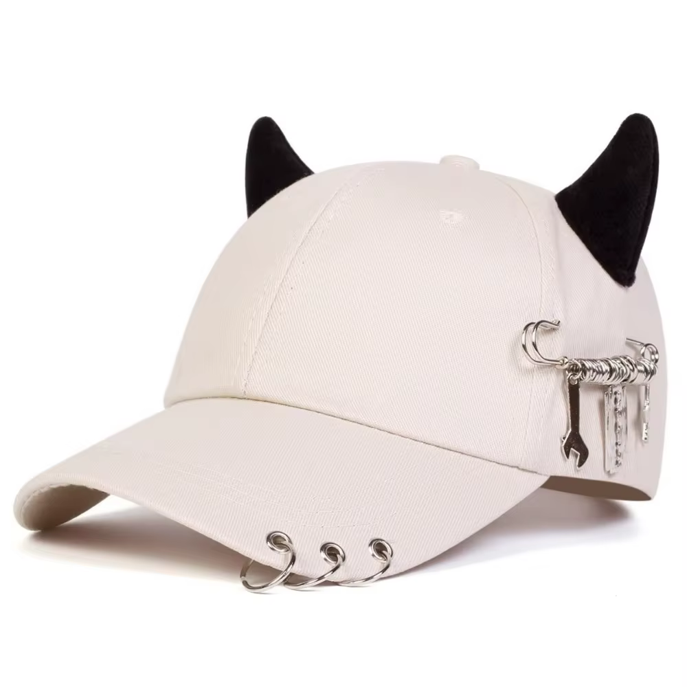 Casquette de baseball décontractée réglable, respirante, avec anneau en fer, protection solaire, cas