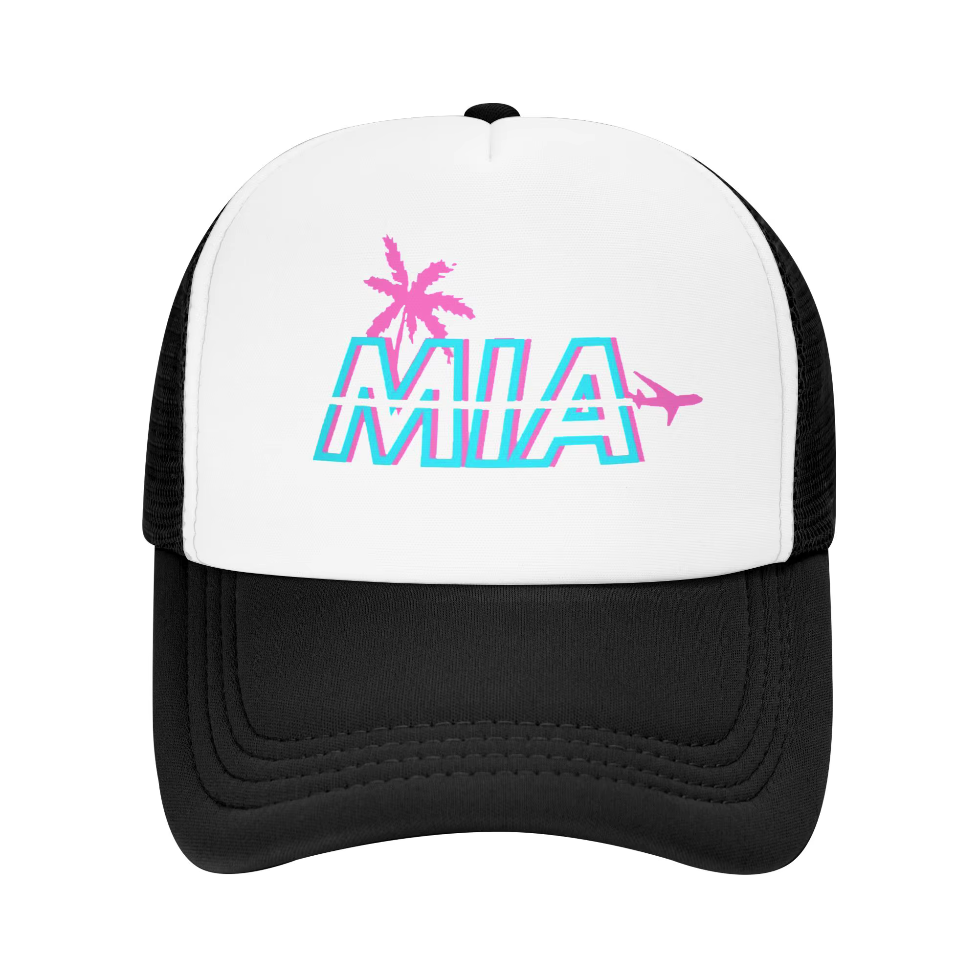 Casquettes de baseball en maille pour femmes, style fête à la piscine à l'aéroport de Miami (MIA), c