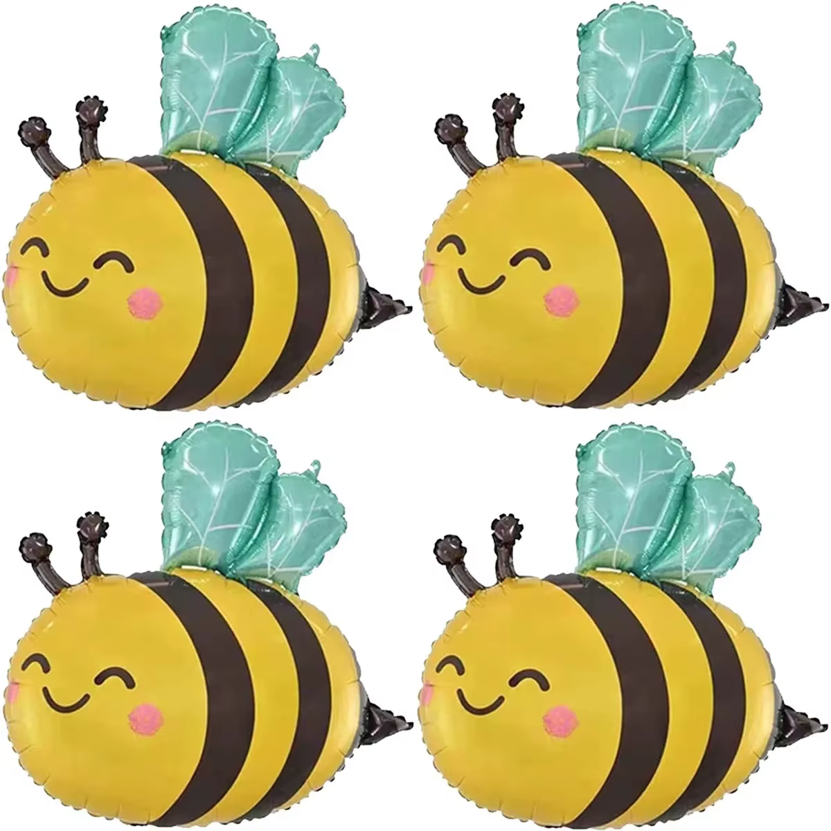 Ballons en aluminium d'abeille de 31 pouces, 2/4 pièces, décorations de fête d'anniversaire pour fêt