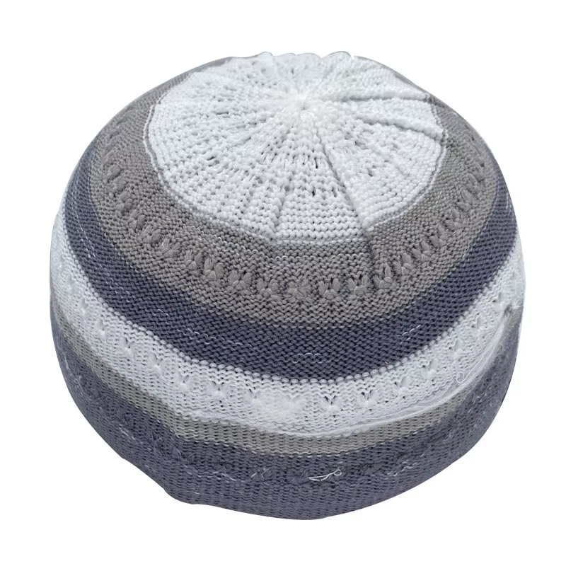 Bonnet tricoté pour hommes et femmes musulmans turcs, chapeau Kufi islamique, casquette de prière re