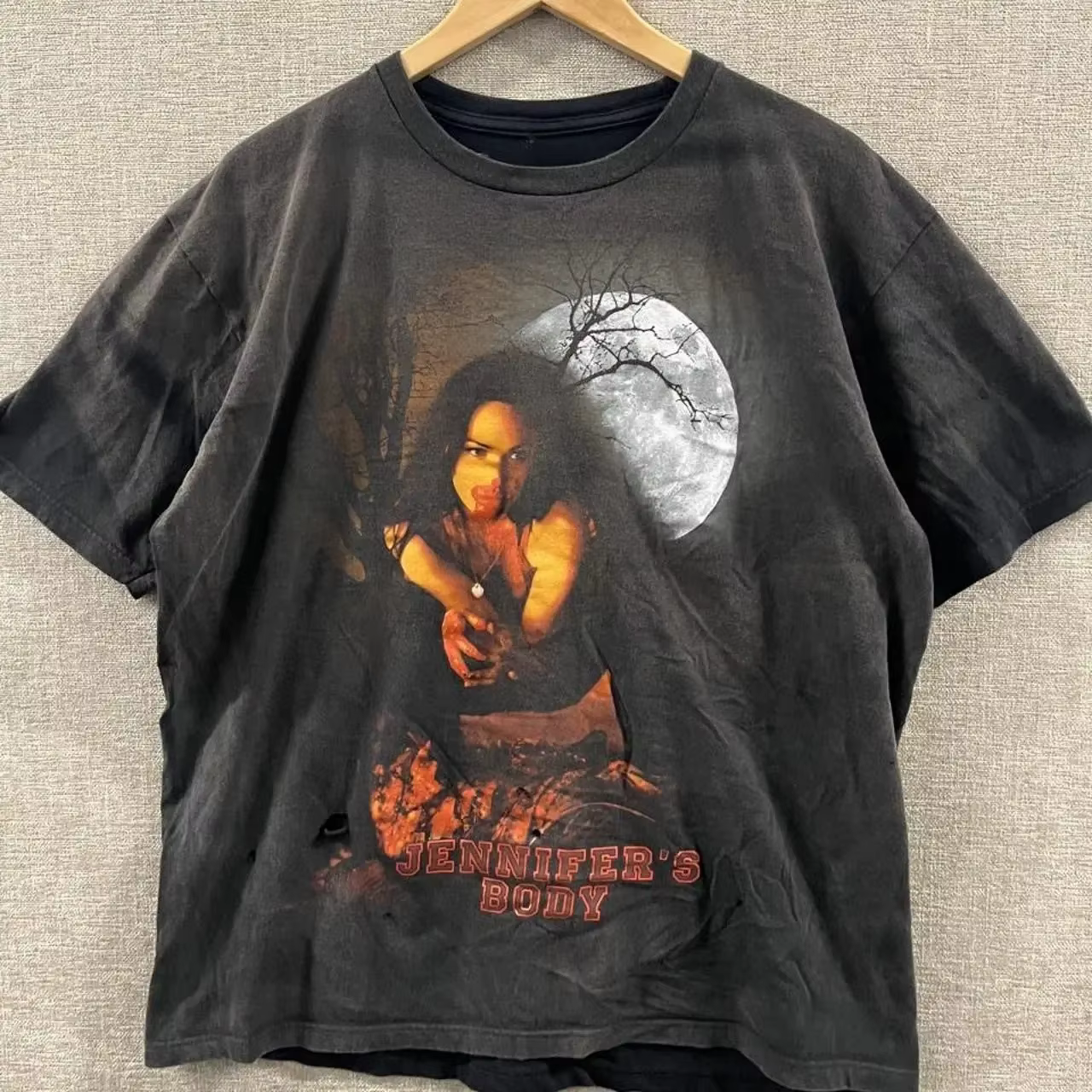 T-shirt graphique vintage d'horreur "Le corps de Jennifer" de Megan Fox, en coton, pour hommes et fe