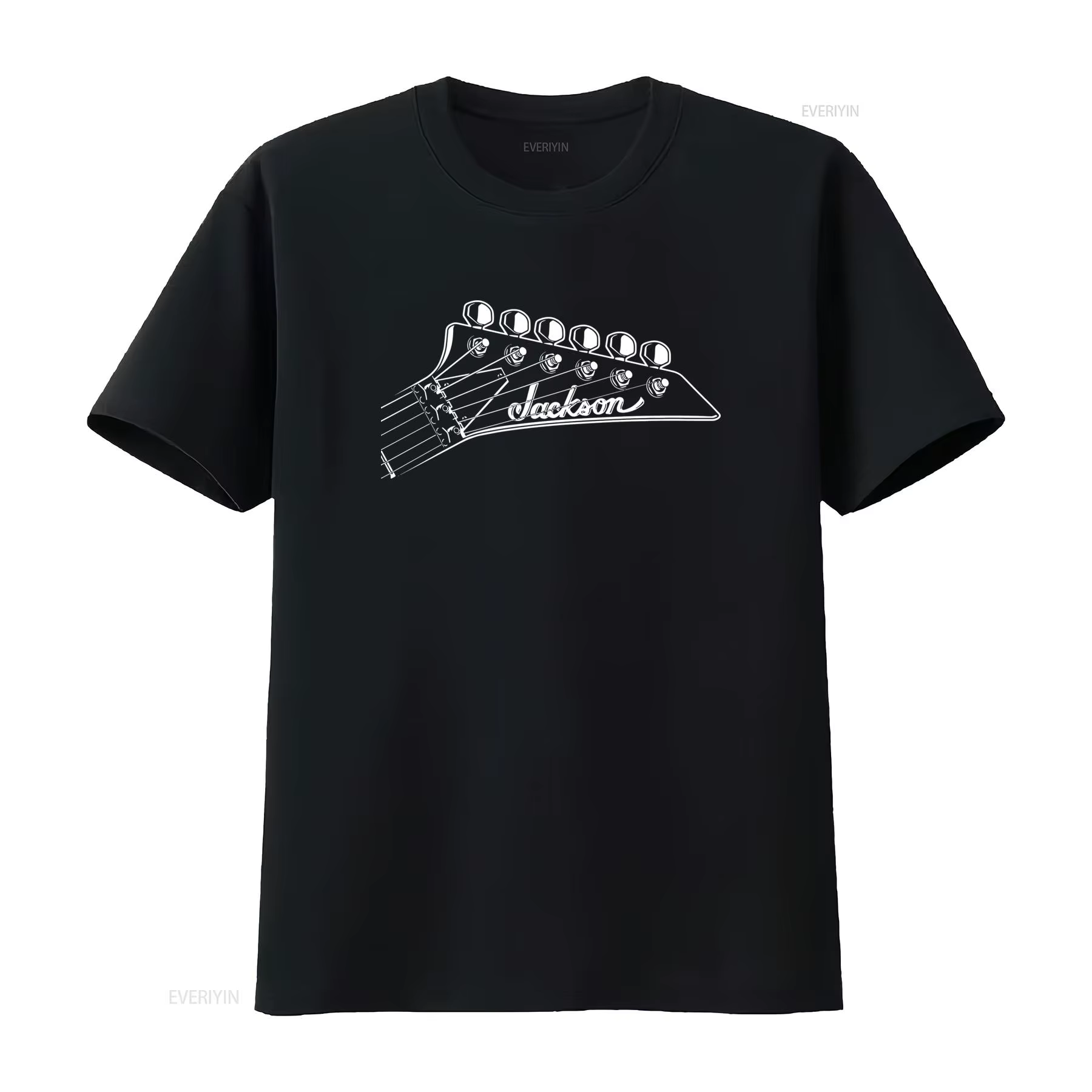 T-shirt pour homme Jackson Guitars, style rock, imprimé, plusieurs tailles, vintage, délavé, vêtemen