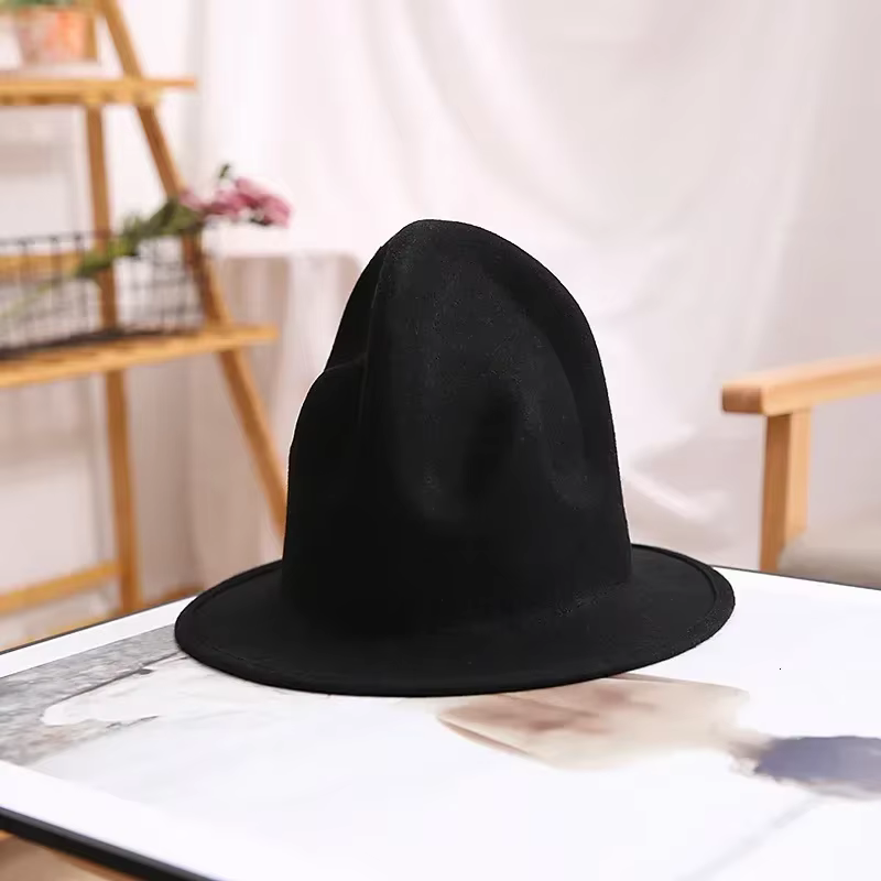 Chapeau en feutre Pharrell pour femme et homme, casquette noire, chapeau en laine 100% australienne,