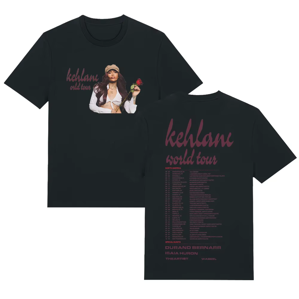 T-shirts Kehlani World Tour 2026 – T-shirt décontracté imprimé tendance pour femme, hauts d'été en c
