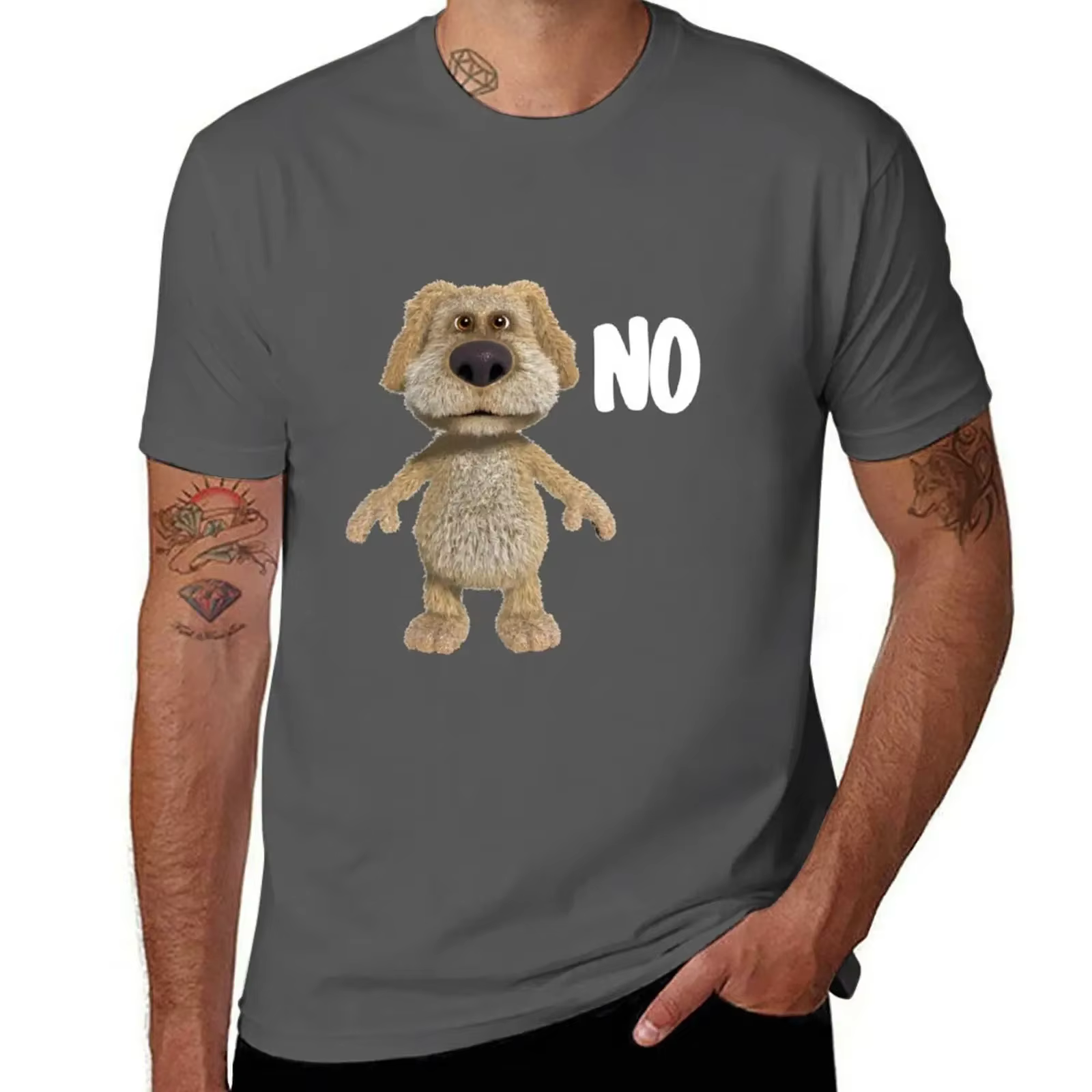 T-shirt Talking Ben, t-shirt graphique surdimensionné pour hommes, t-shirts graphiques