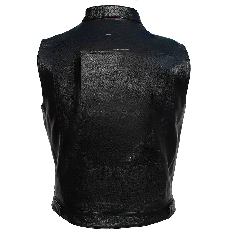 Sons of Anarchy – gilet de moto brodé pour hommes, veste sans manches en cuir de vache véritable, gi