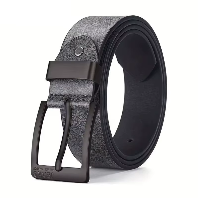 Ceinture en cuir PU pour hommes, de haute qualité, avec boucle ardillon en métal, pour loisirs et af