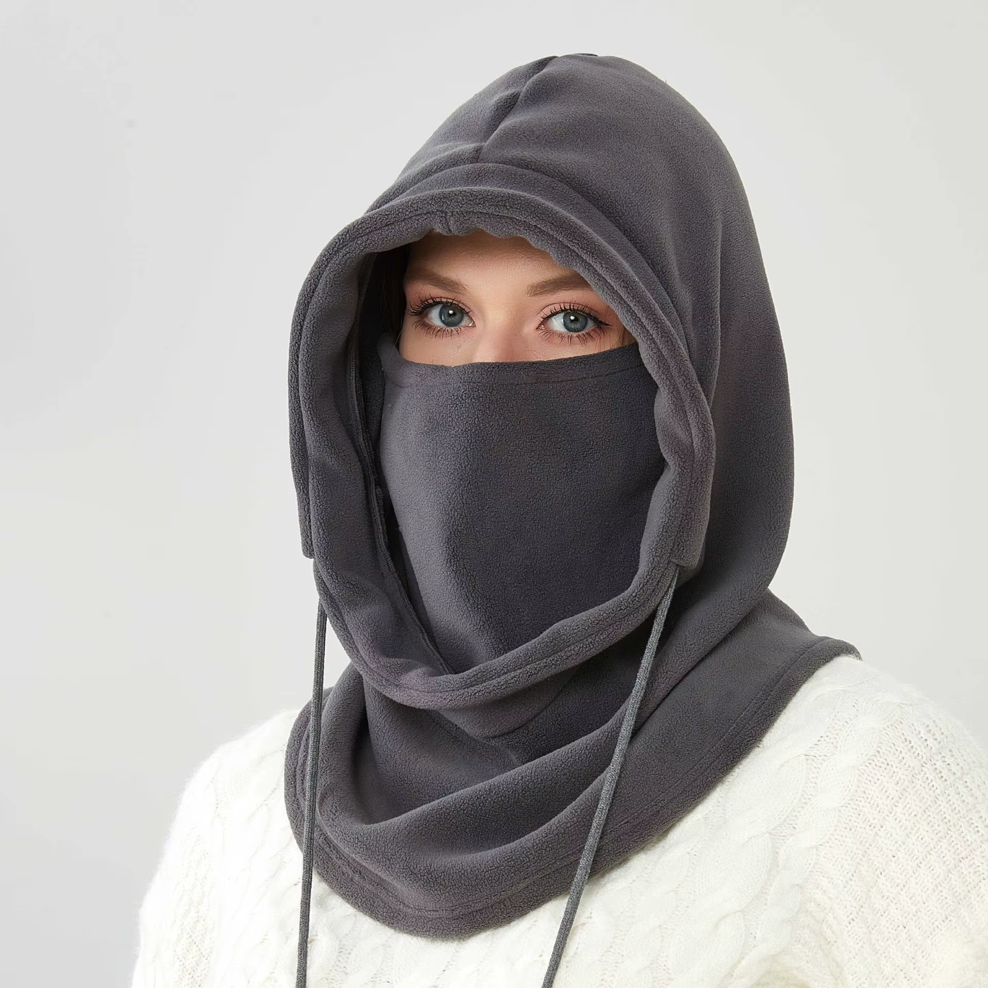 Mode hiver casquette chaude pour hommes femmes polaire cagoule chapeau couvre-tête cou chapeau moto 