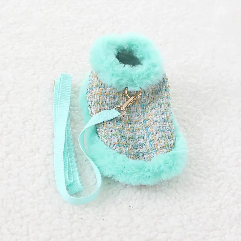 Vêtements d'hiver classiques pour chiens, tenue harnais pour filles, cape parfumée, princesse, chiot