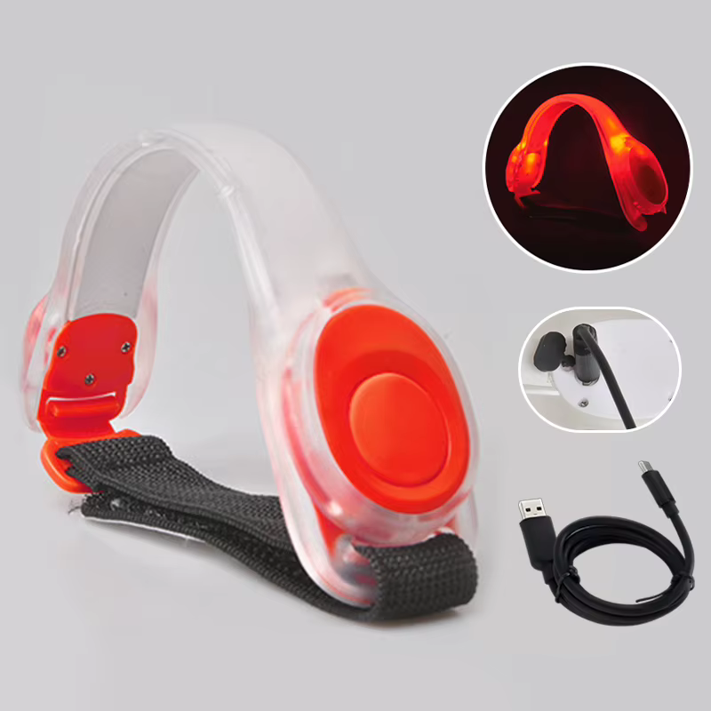 Brassard LED rechargeable, équipement de course réfléchissant haute visibilité, feux de course pour 