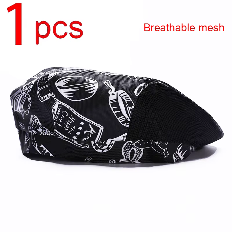Béret de Chef 2/1 pièces, casquette de travail de cuisine, chapeau de cuisinier de restauration pour