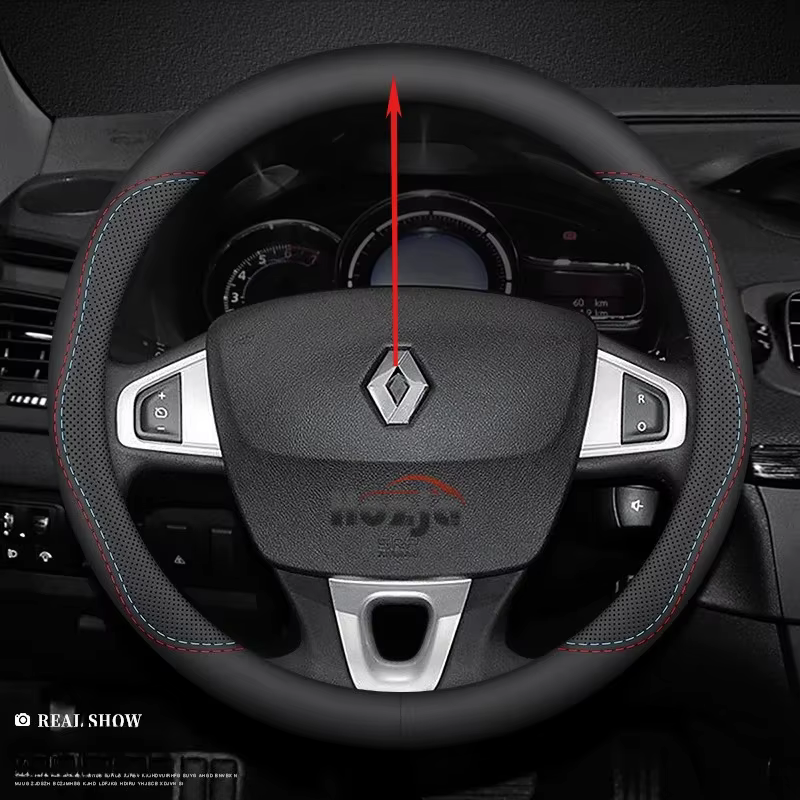 Housse de volant de voiture en cuir, pour Renault Master Symbioz Kangoo ARKANA Kaptur Sandero ZOE Cl