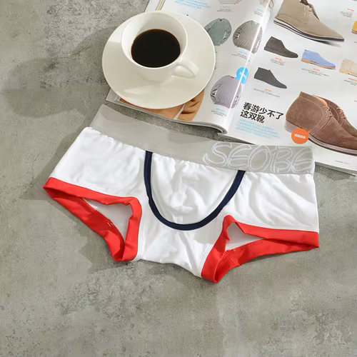 SEOBEAN sport coton boxeurs hommes sous-vêtements personnalité hipster taille basse U convexe boysho