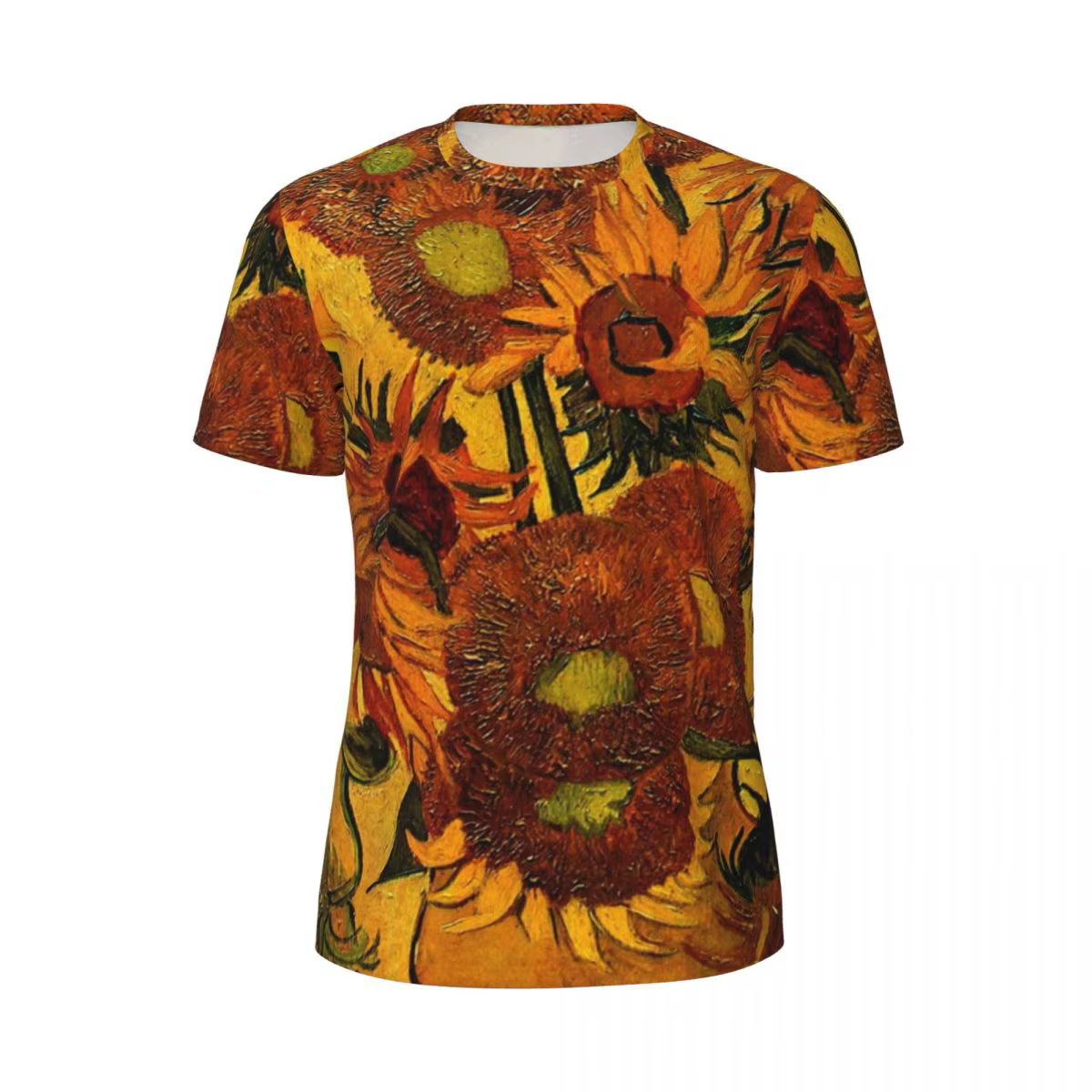 Van Gogh t-shirt Vase avec tournesols Harajuku t-shirts de sport à manches courtes dessus respirants