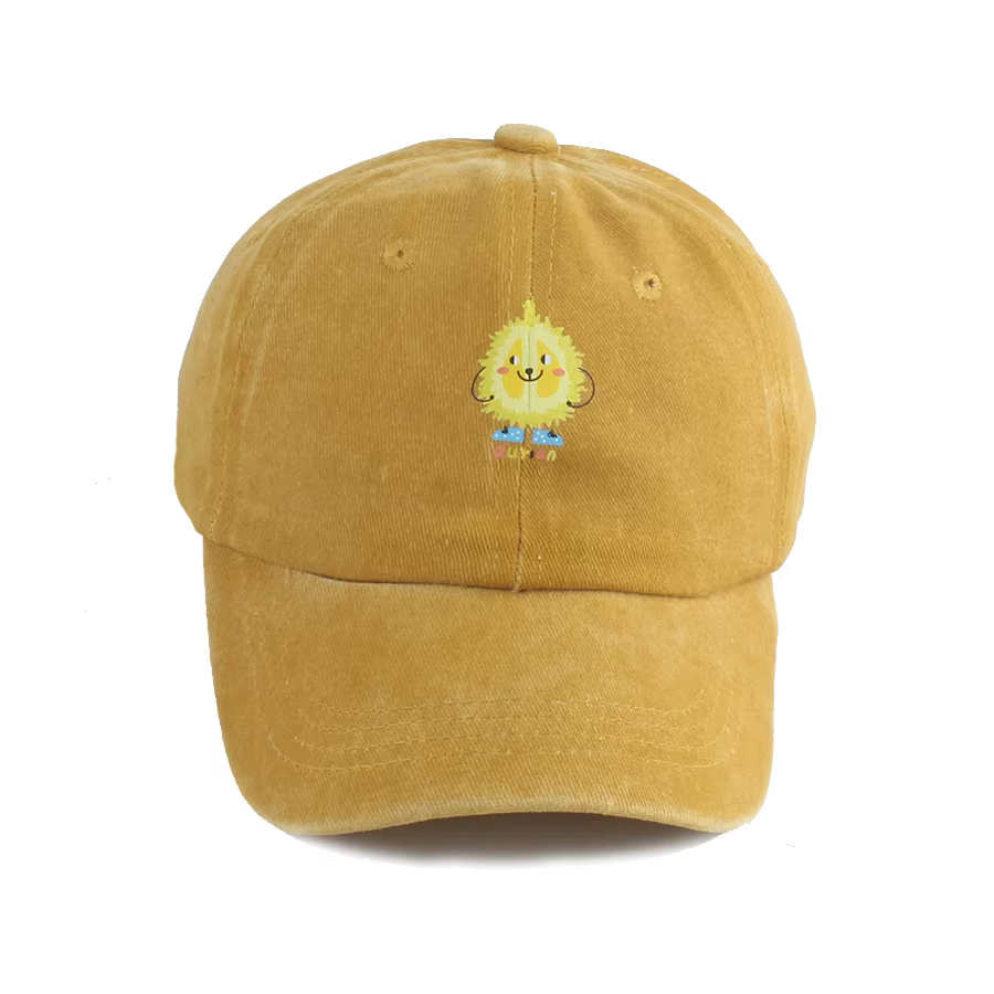 Casquette de baseball réglable pour enfants, motif dessin animé, en jean délavé, protection solaire,