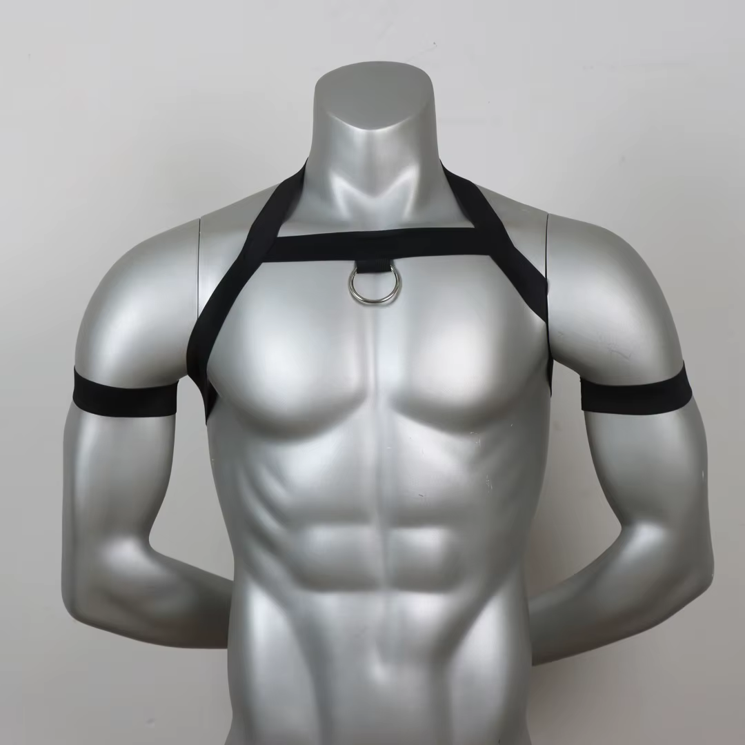 Harnais d'épaule de corps de fête Punk pour hommes, ceinture de Mucle de poitrine de sangle, accesso