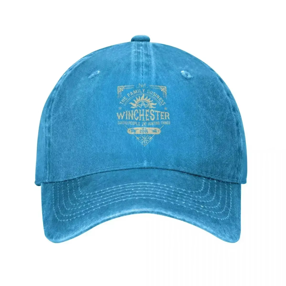 Hip Hop surnaturel Winchester unisexe casquettes de Baseball en détresse lavé casquettes chapeau Vin