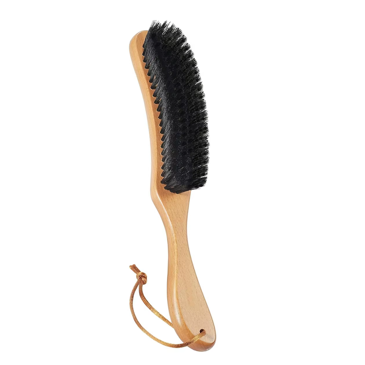 Brosse à vêtements en bois, brosse en crin de cheval, brosse à peluches pour costumes, daim, velours