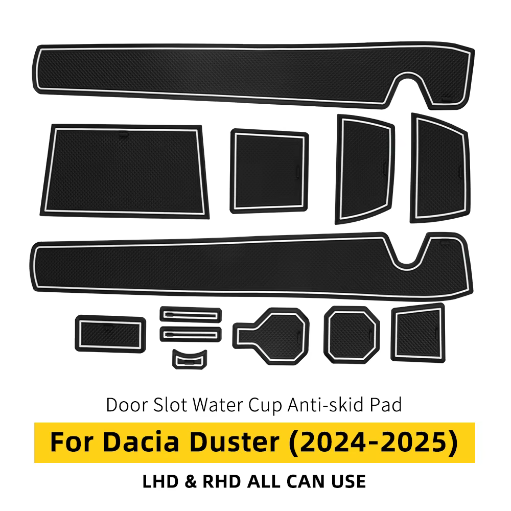 Pour Dacia Duster 3 2024 2025 2026 Tapis antidérapant pour rainures de porte de voiture, protections