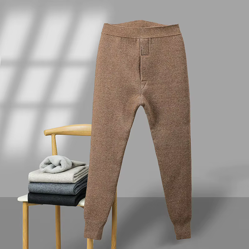 Pantalons chauds en laine pour hommes et femmes, Leggings élastiques épais en peluche, doux pour la 