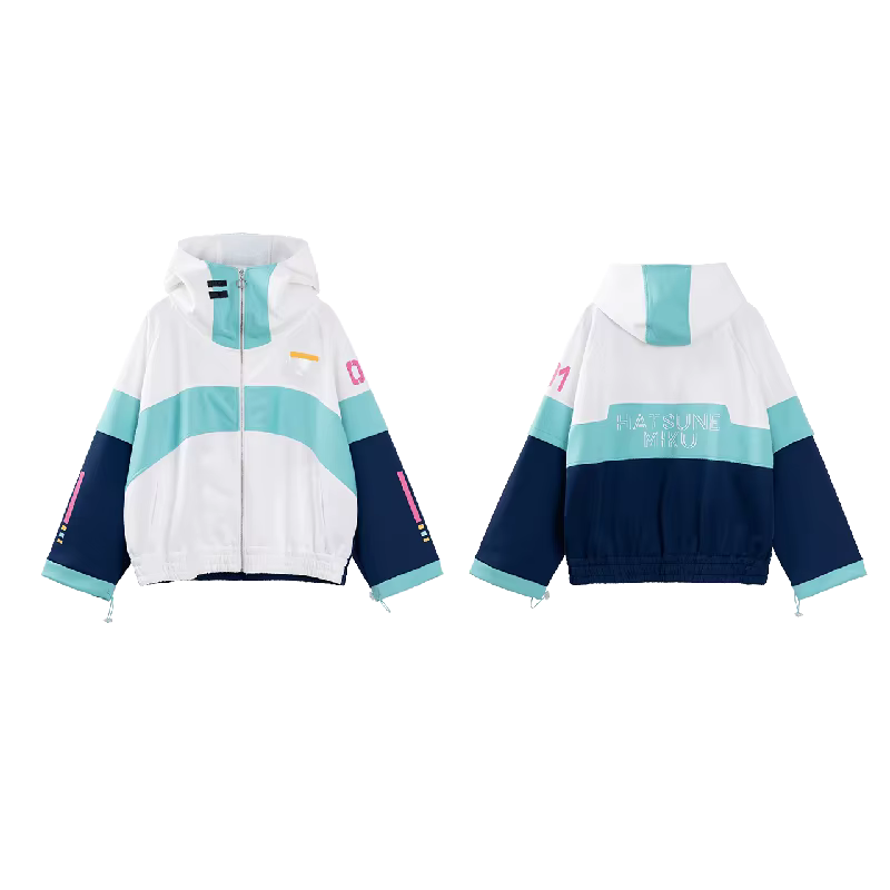 Manteau Anime Moeyu pour Hommes, Veste Coupe-Vent Miku Cosplay, Blouson à Capuche pour Femmes, Vêtem