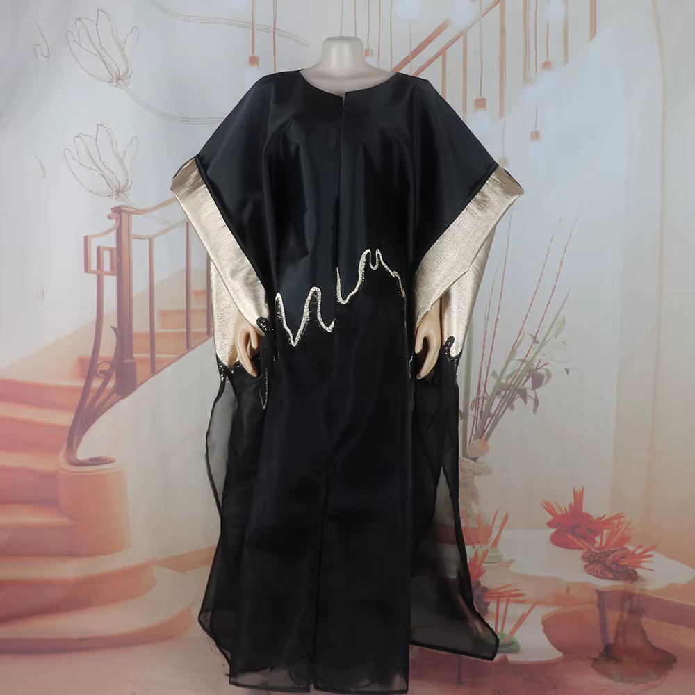 Ensemble deux pièces tendance avec lingerie en dentelle, robe boubou pour femmes, vêtements en tissu