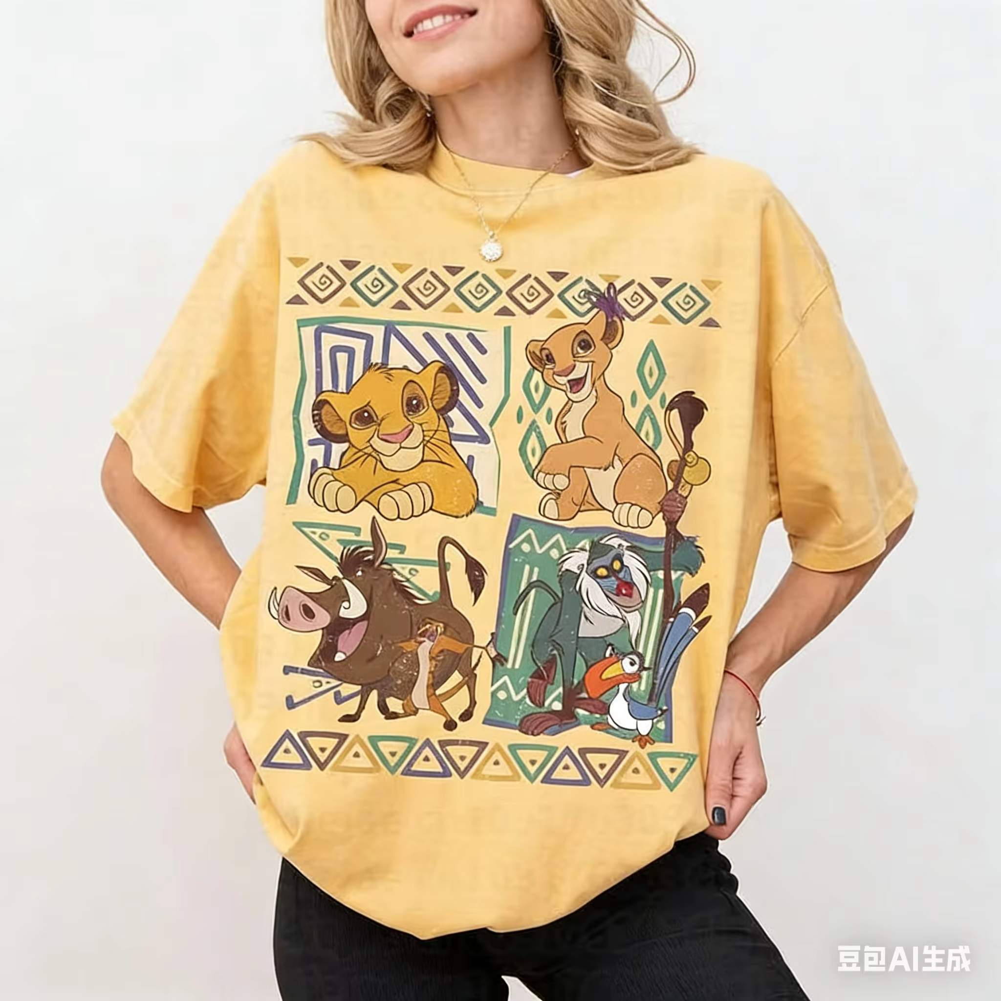 Nouveauté 2026 T-shirt Le Roi Lion animé, Sportif décontracté, Tendance pour adultes et enfants, T-s